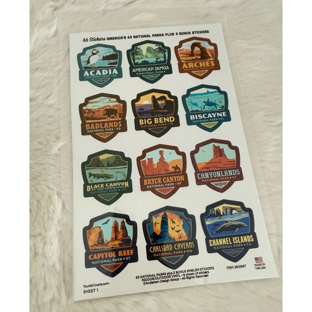ADG National Parks Small Badge Sticker Set